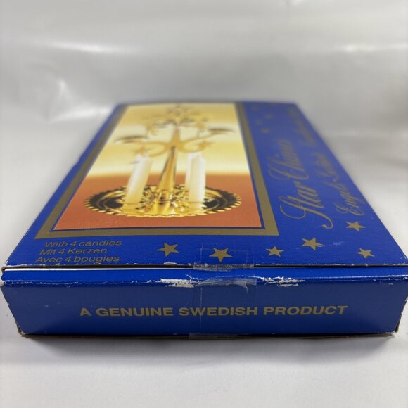 Star Chimes Candle Holder Brass Genuine Swedish Christmas Product Angel - Picture 8 of 9